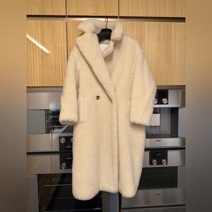 Max Mara Teddy coat XS cream off white